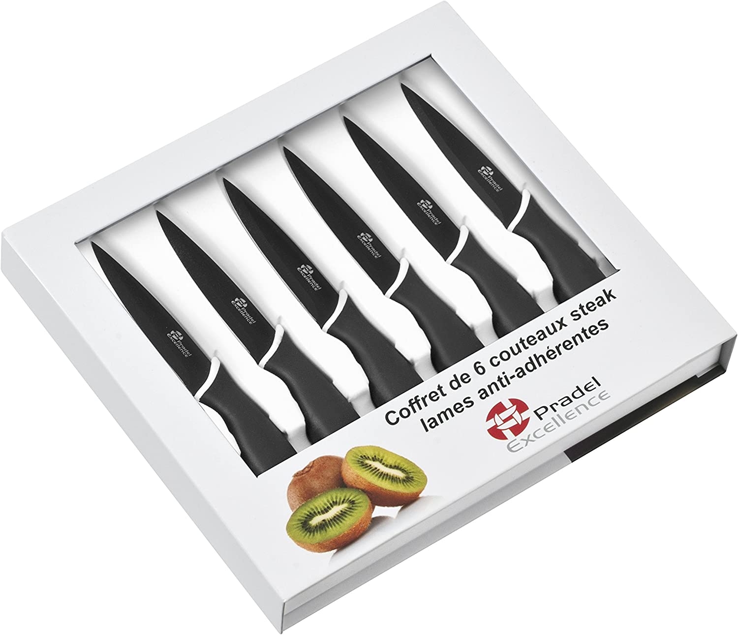 Steak knives non-stick blades black handle - Coutellerie - Pradel