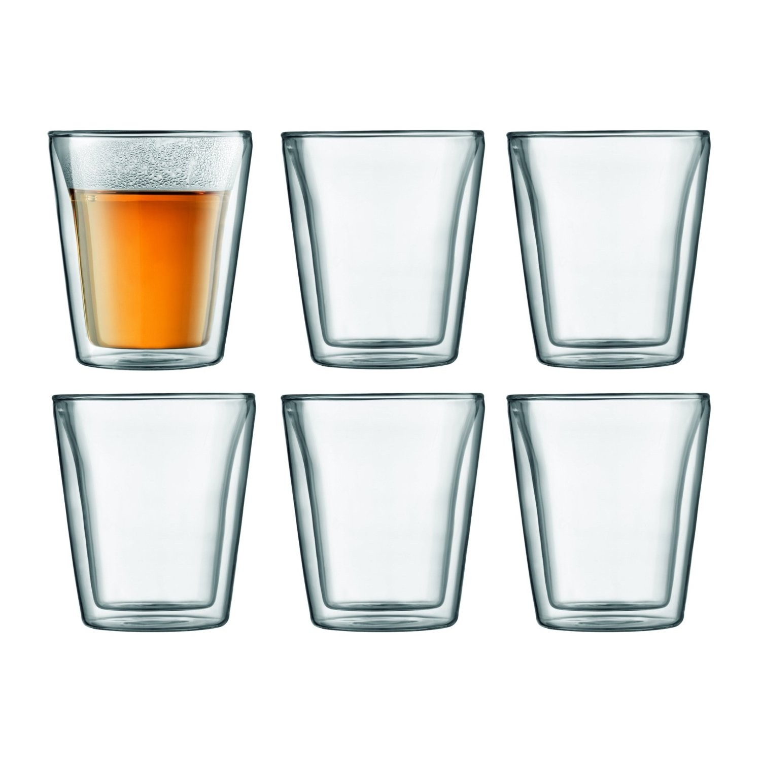 Bodum Canteen 13.5 oz Double Wall Glass Set of 6