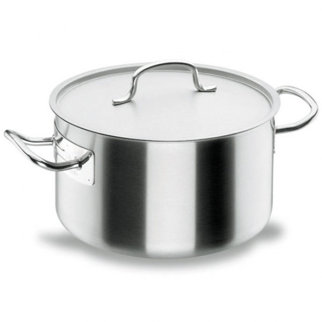 Deep casserole Ø 24cm with lid - induction stainless steel 18/10 - Chef  Classic - Lacor
