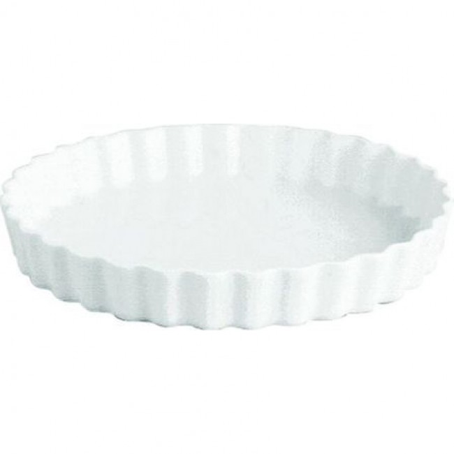 Plat à gâteau en porcelaine blanche 33 cm - Aerts