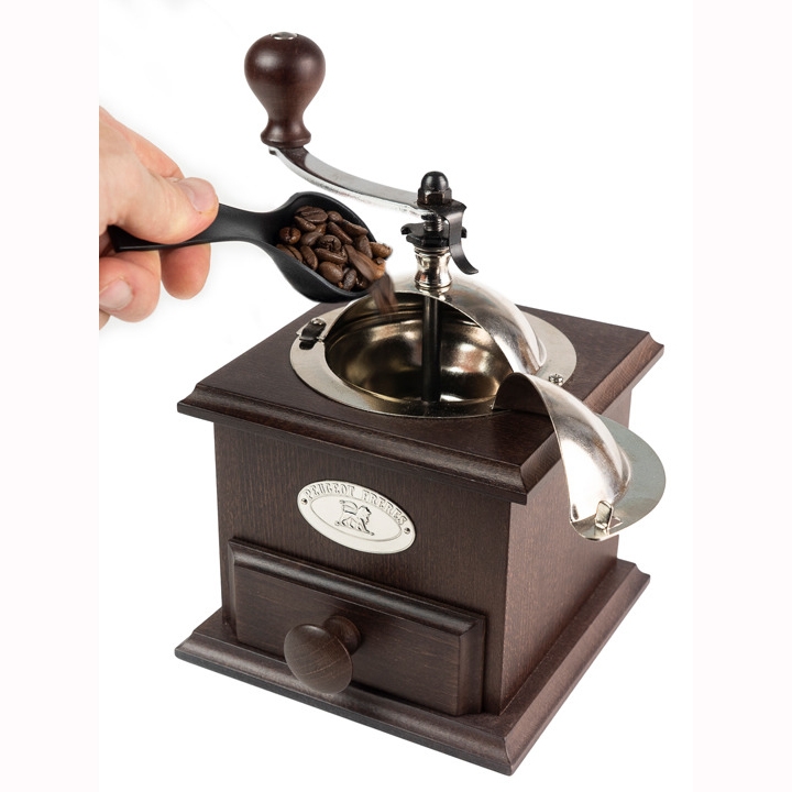 Manual coffee grinder chocolate wood 21cm 8.3